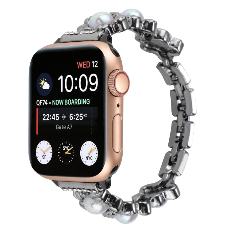 Flower Bracelet Metal Watch Band, For Apple Watch Series 8&7 45mm, For Apple Watch Series 8&7 41mm