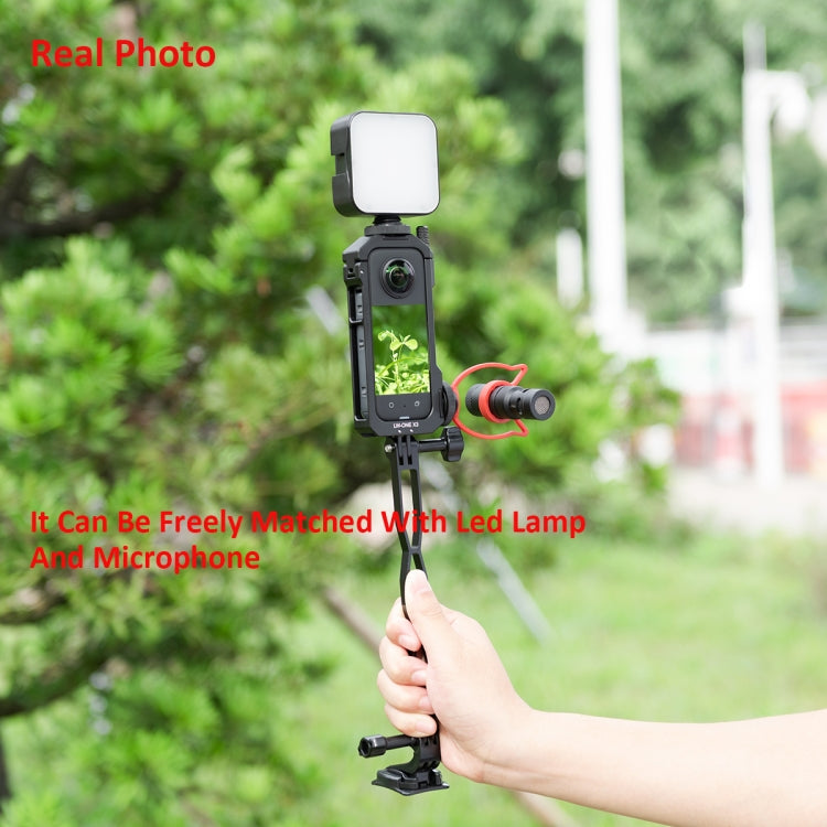 For Insta360 X3 YELANGU LW-ONE X3 Metal Cage Extended Frame Case, LW-ONE X3 With T1 Tripod