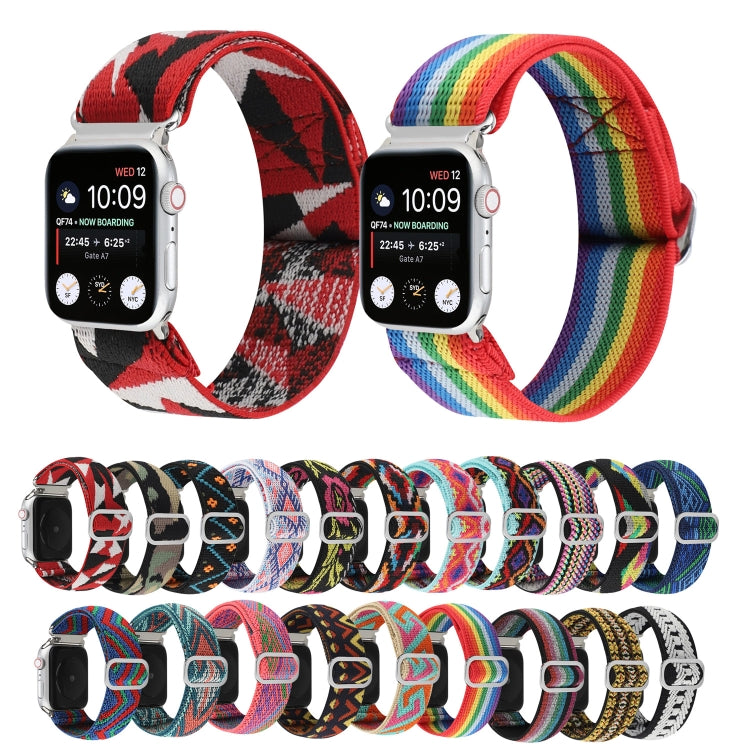 Buckle Elastic Nylon Watch Band, For Apple Watch Series 8&7 41mm