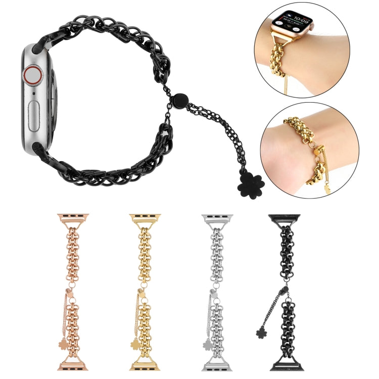 Dual-row Chain Metal Watch Band, For Apple Watch Series 8&7 45mm, For Apple Watch Series 8&7 41mm