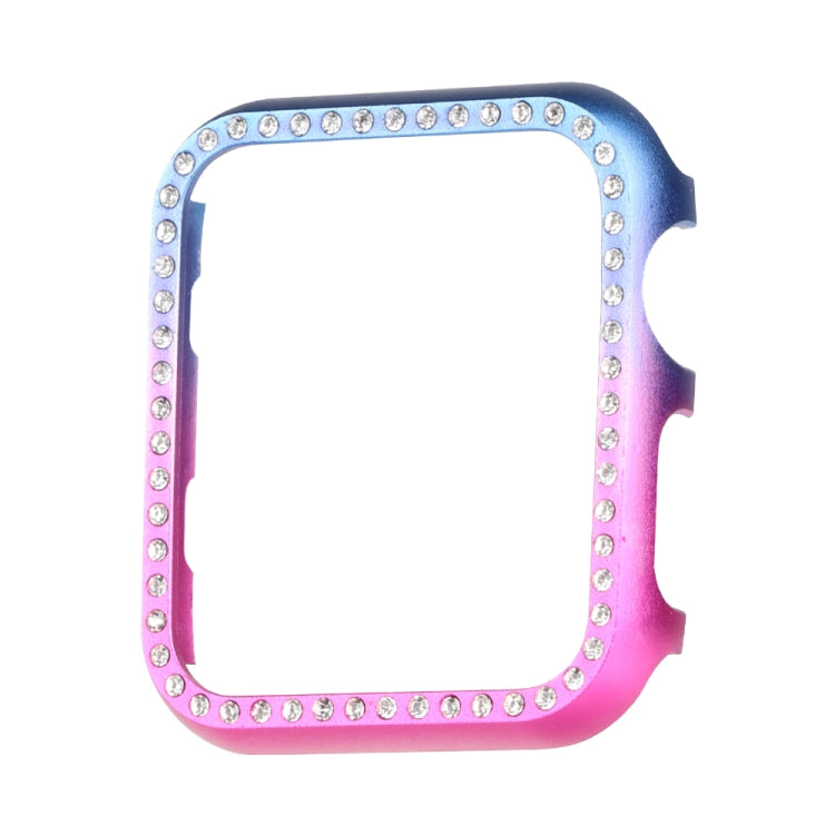 Aluminum Alloy Diamond Watch Protective Case, For Apple Watch Series 8&7 45mm, For Apple Watch Series SE 2&6&SE&5&4 44mm, For Apple Watch Series 3&2&1 42mm