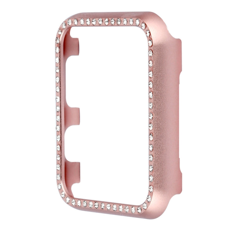 Aluminum Alloy Diamond Watch Protective Case, For Apple Watch Series 8&7 41mm, For Apple Watch Series SE 2&6&SE&5&4 40mm, For Apple Watch Series 3&2&1 38mm