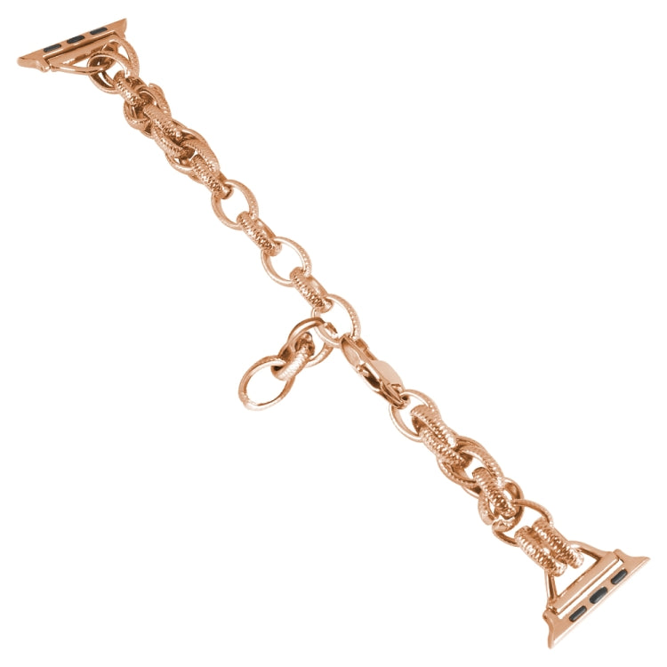 Metal Ripple Twist Chain Watch Band, For Apple Watch Ultra 49mm / Series 8&7 45mm / SE 2&6&SE&5&4 44mm / 3&2&1 42mm, For Apple Watch Series 8&7 41mm / SE 2&6&SE&5&4 40mm / 3&2&1 38mm