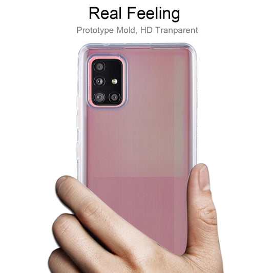 Crystal-clear TPU case back panel showcase fitting Galaxy A51 5G and compatible models
