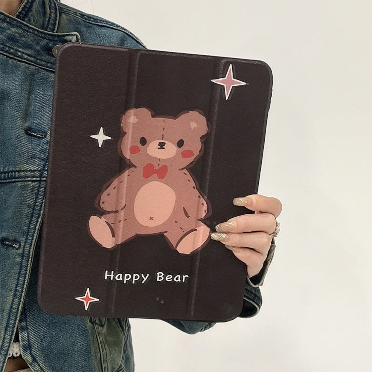 Étui en cuir à 3 volets peint en acrylique pour tablette iPad 10.2 (2022/2021/2020/2019)