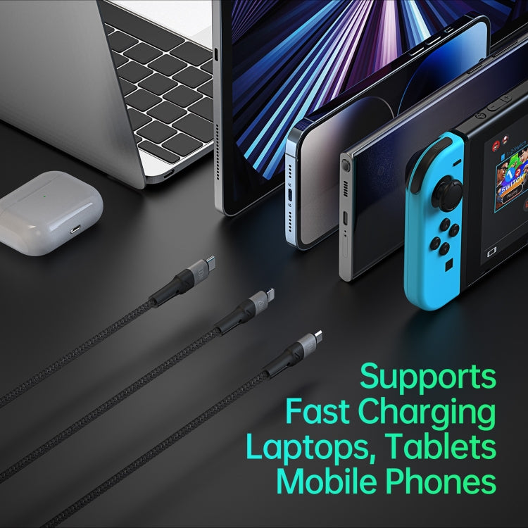 DUZZONA A4 5A USB-C to M+L+C Fast Charging Data Cable, A4
