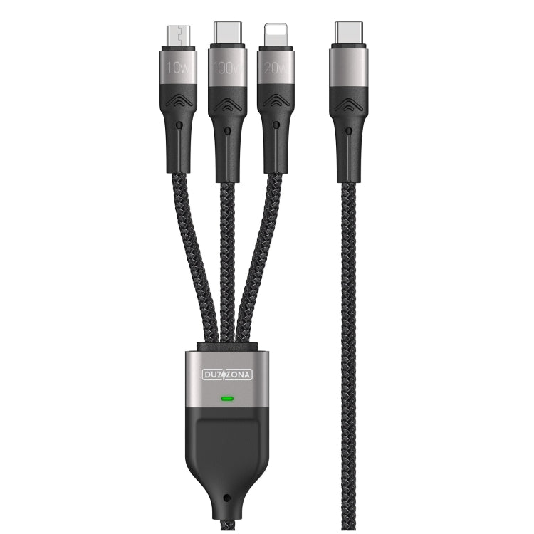 DUZZONA A4 5A USB-C to M+L+C Fast Charging Data Cable, A4