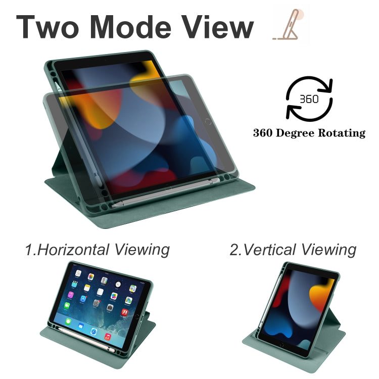 Étui en cuir acrylique rotatif à 360 degrés pour tablette, pour iPad Air / Air 2 / 9.7 2018 / 2017
