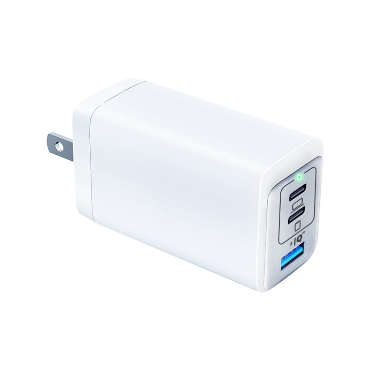 65W Dual PD USB-C / Type-C + USB 3-Port Gan Fast Charging Charger, US Plug, EU Plug, UK Plug