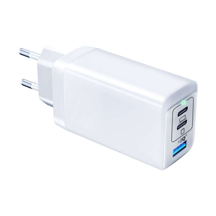 65W Dual PD USB-C / Type-C + USB 3-Port Gan Fast Charging Charger, US Plug, EU Plug, UK Plug
