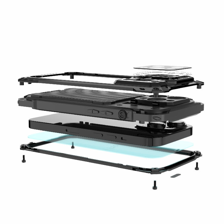 RedPepper Silver Shield Series All-inclusive Lens Metal Phone Case, For iPhone 14 Pro, For iPhone 14 Pro Max