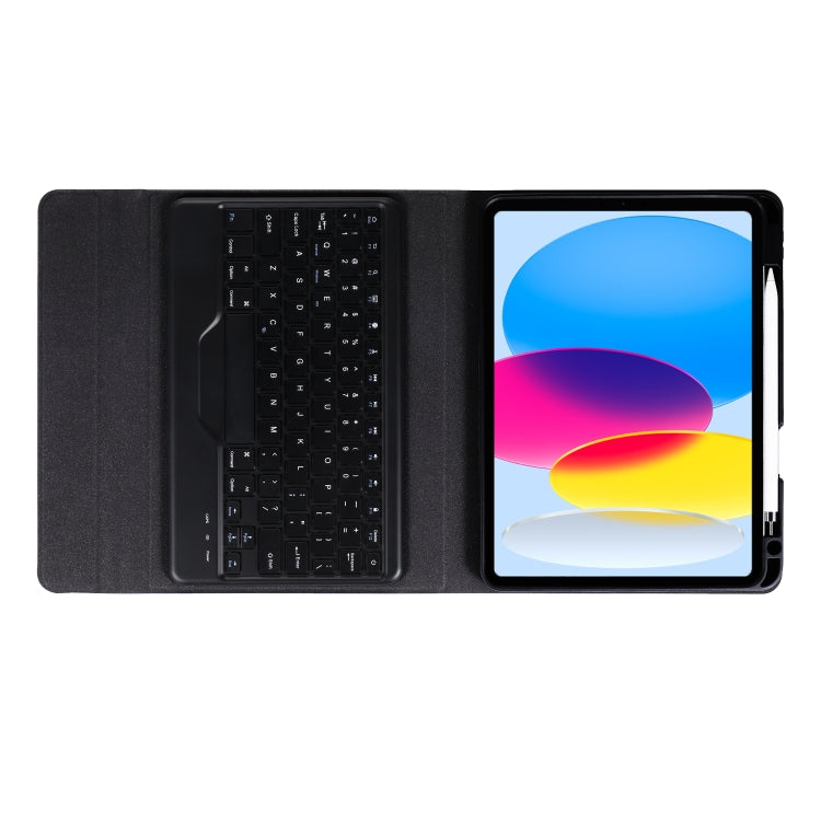 B10 Triangle Holder Tablet Bluetooth Keyboard Leather Case, Without Three-color Backlight