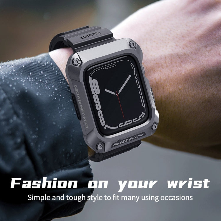 NILLKIN Ruidong Series Alloy + TPU Integrated Watch Band, For Apple Watch Series 8&7 45mm