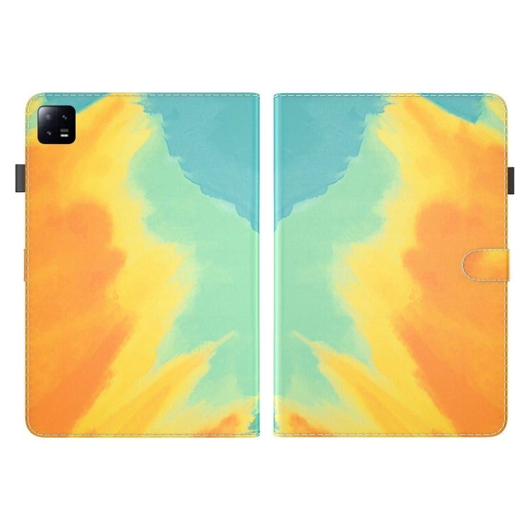 Watercolor Pattern Flip Leather Tablet Case, For Xiaomi Pad 6 / Pad 6 Pro