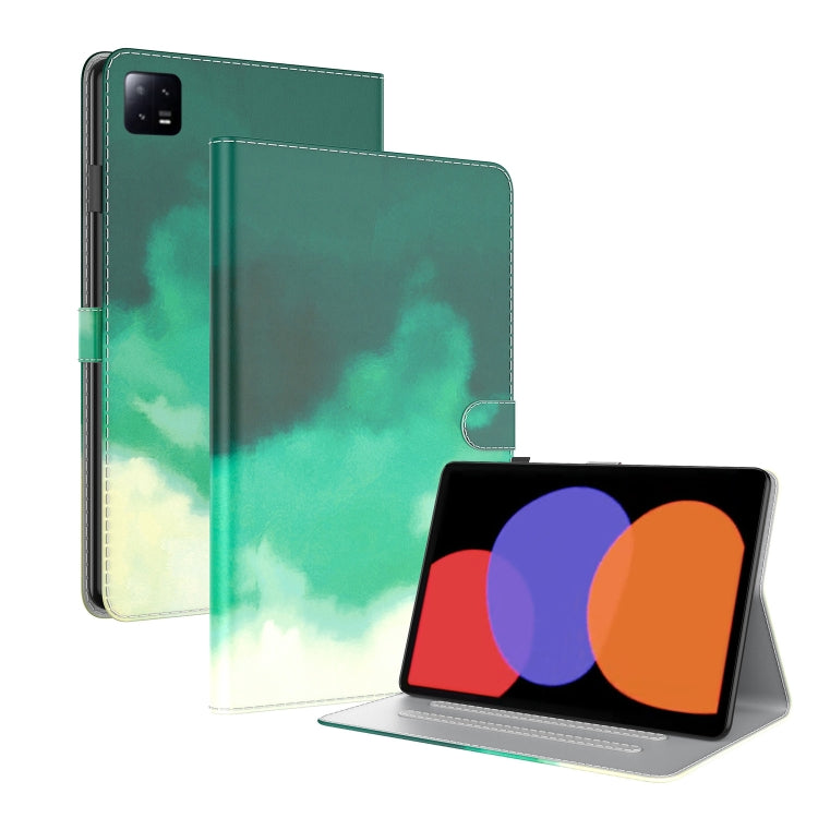 Étui à rabat en cuir à motif aquarelle pour tablette Xiaomi Pad 6/Pad 6 Pro