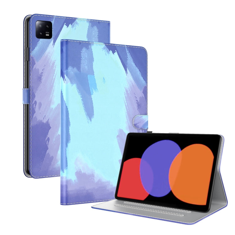Étui à rabat en cuir à motif aquarelle pour tablette Xiaomi Pad 6/Pad 6 Pro