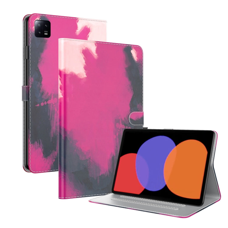 Étui à rabat en cuir à motif aquarelle pour tablette Xiaomi Pad 6/Pad 6 Pro