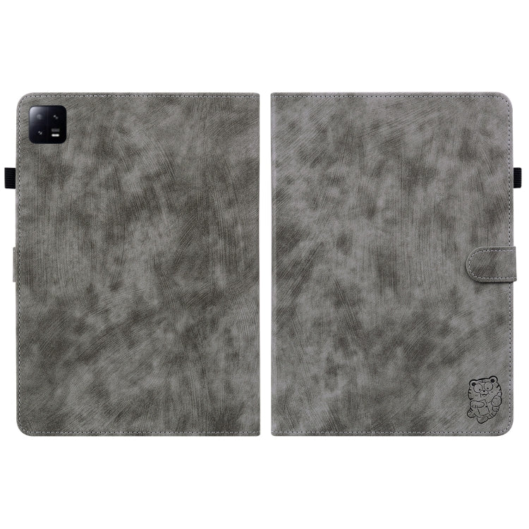 Tiger Pattern Flip Leather Tablet Case, For Xiaomi Pad 6 / Pad 6 Pro
