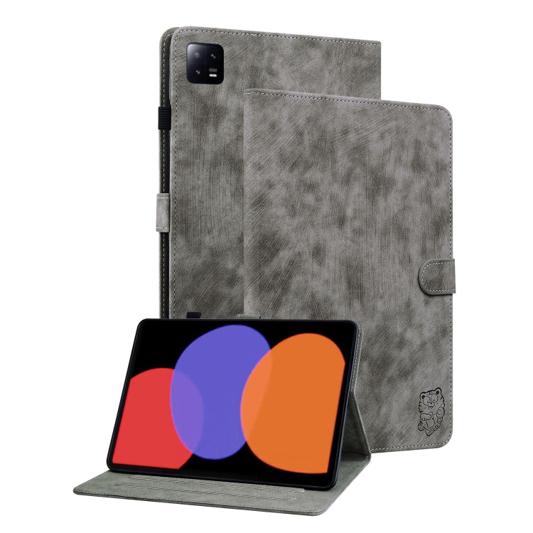 Tiger Pattern Flip Leather Tablet Case, For Xiaomi Pad 6 / Pad 6 Pro