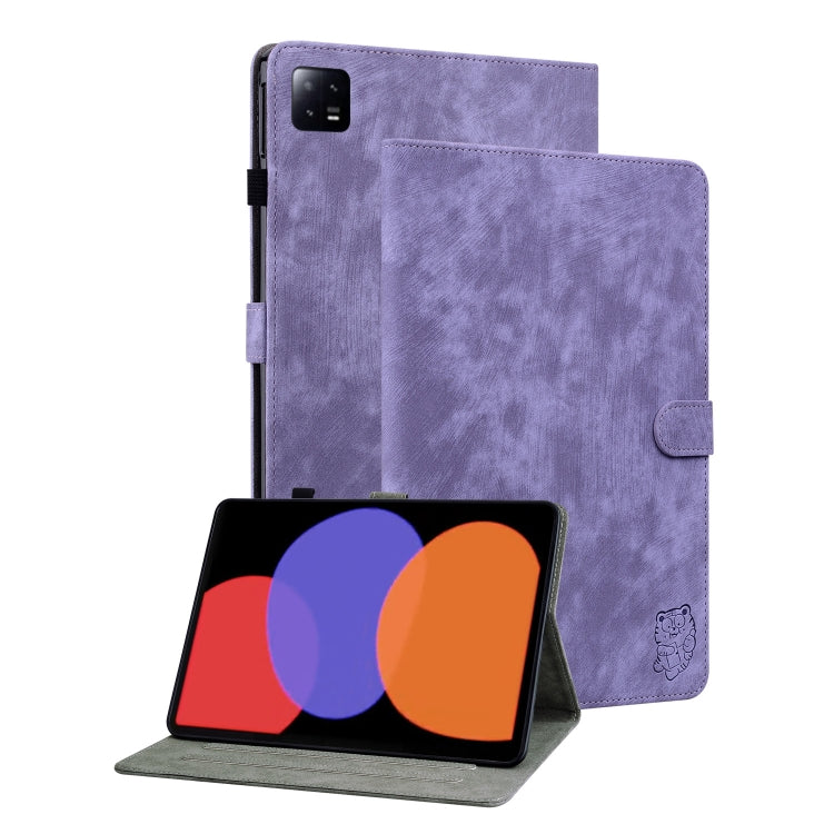 Tiger Pattern Flip Leather Tablet Case, For Xiaomi Pad 6 / Pad 6 Pro