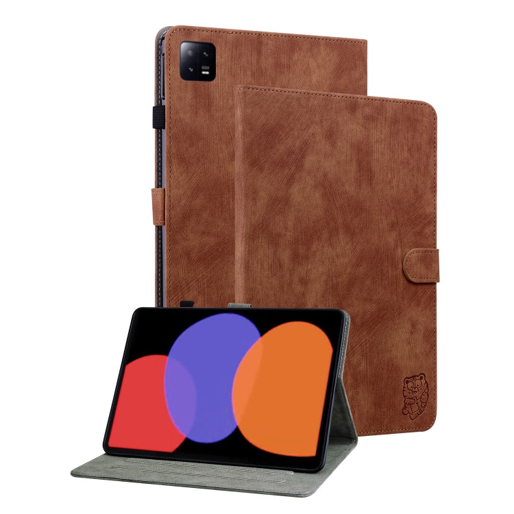 Tiger Pattern Flip Leather Tablet Case, For Xiaomi Pad 6 / Pad 6 Pro
