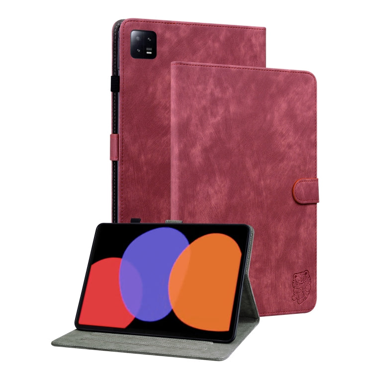 Tiger Pattern Flip Leather Tablet Case, For Xiaomi Pad 6 / Pad 6 Pro