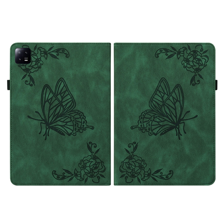 Butterfly Flower Embossed Leather Tablet Case