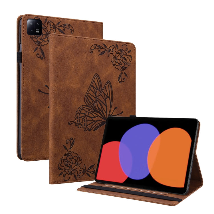 Butterfly Flower Embossed Leather Tablet Case