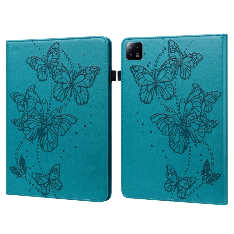 Embossed Butterfly Pattern Leather Tablet Case, For Xiaomi Pad 6