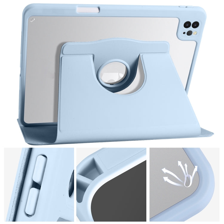 Étui en cuir acrylique rotatif à 360 degrés pour tablette, pour iPad Air 13 (2025/2024/Pro 12.9) (2022), iPad Air 13 (2024/Pro 12.9) (2022/2021/2020/2018)