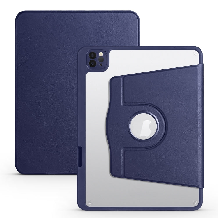 Étui en cuir acrylique rotatif à 360 degrés pour tablette, pour iPad Air 13 (2025/2024/Pro 12.9) (2022), iPad Air 13 (2024/Pro 12.9) (2022/2021/2020/2018)
