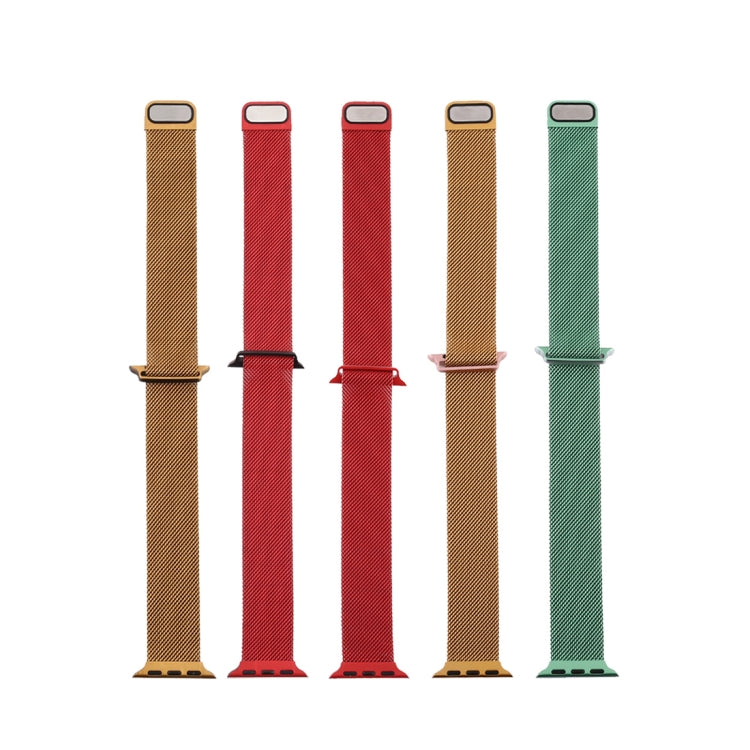 Milanese Gradient Stainless Steel Watchband, For Apple Watch Series 7 41mm / 6 & SE & 5 & 4 40mm / 3 & 2 & 1 38mm, For Apple Watch Ultra 49mm / Series 8&7 45mm / SE 2&6&SE&5&4 44mm / 3&2&1 42mm�����������������������������������������������������������...