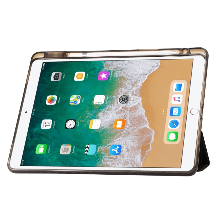 Étui en cuir acrylique transparent à 3 volets pour tablette iPad 10.2 / Pro 10.5 2017