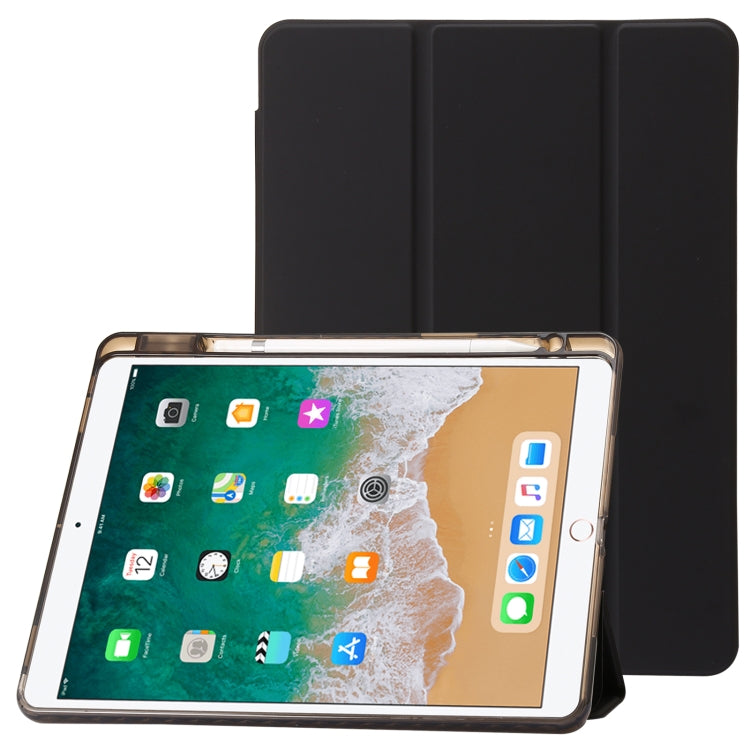 Étui en cuir acrylique transparent à 3 volets pour tablette iPad 10.2 / Pro 10.5 2017