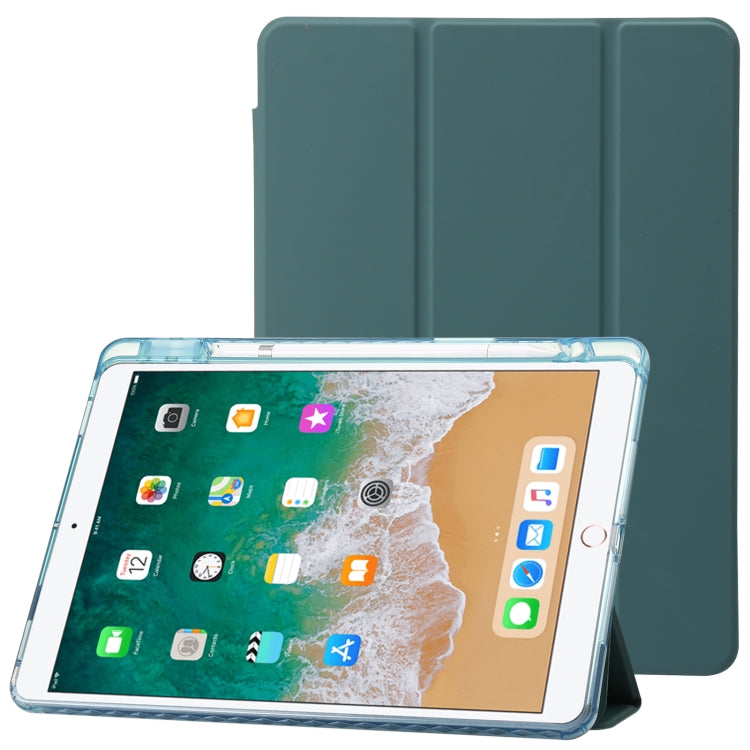 Étui en cuir acrylique transparent à 3 volets pour tablette iPad 10.2 / Pro 10.5 2017