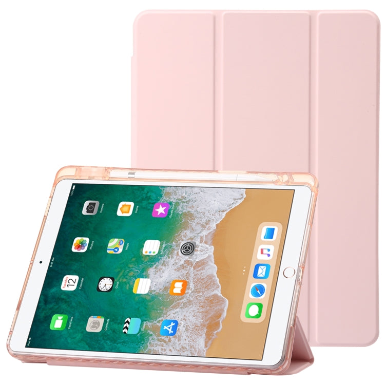 Clear Acrylic 3-Fold Leather Tablet Case, For iPad 10.2 / Pro 10.5 2017