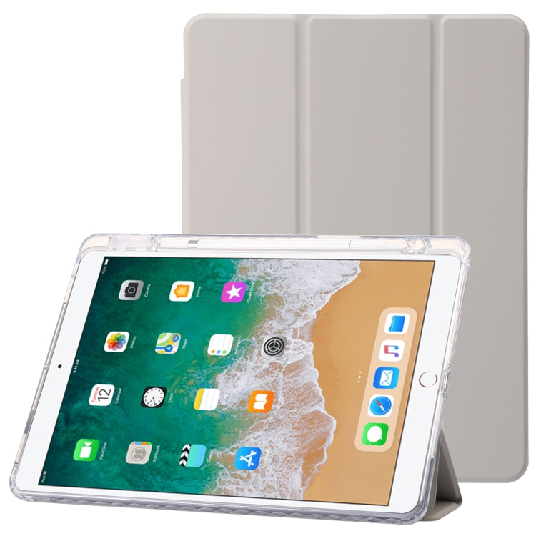 Clear Acrylic 3-Fold Leather Tablet Case, For iPad 10.2 / Pro 10.5 2017