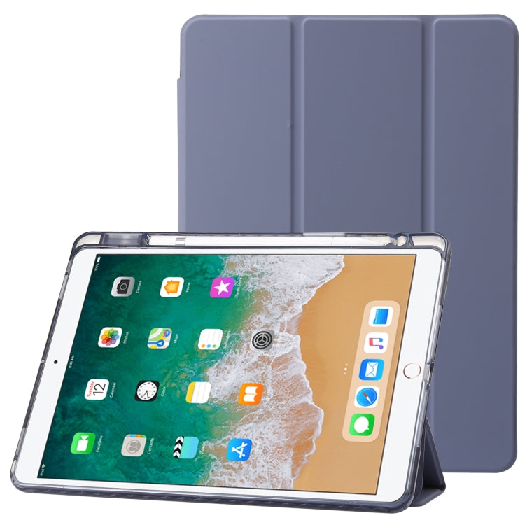 Clear Acrylic 3-Fold Leather Tablet Case, For iPad 10.2 / Pro 10.5 2017