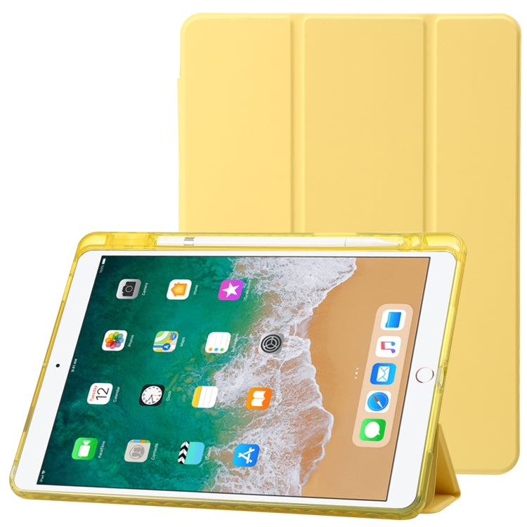 Étui en cuir acrylique transparent à 3 volets pour tablette iPad 10.2 / Pro 10.5 2017