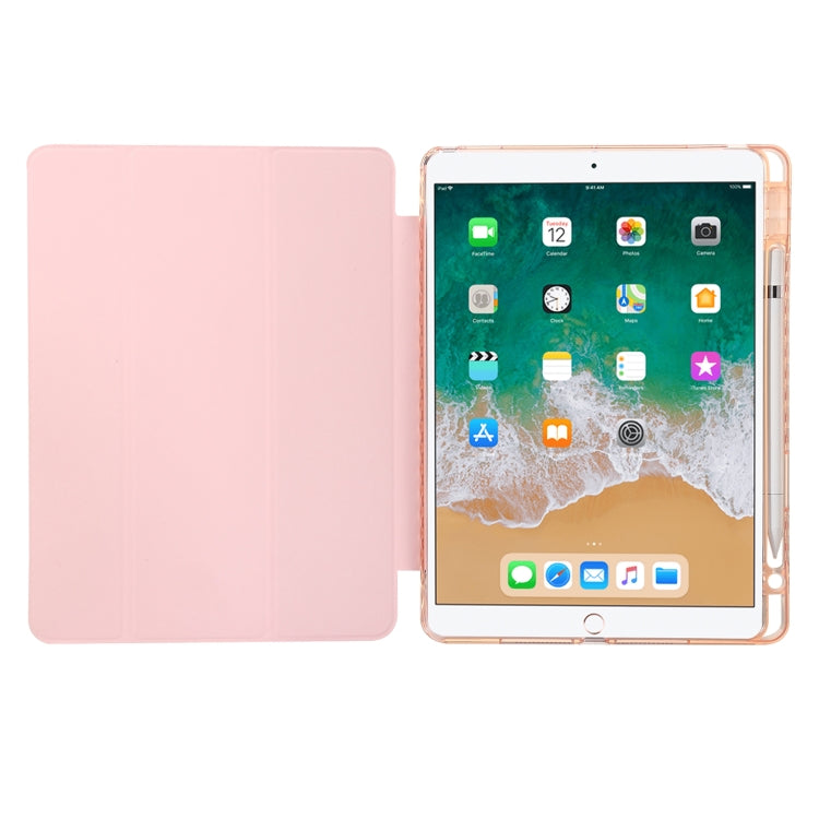 Étui en cuir acrylique transparent à 3 volets pour tablette iPad 10.2 / Pro 10.5 2017