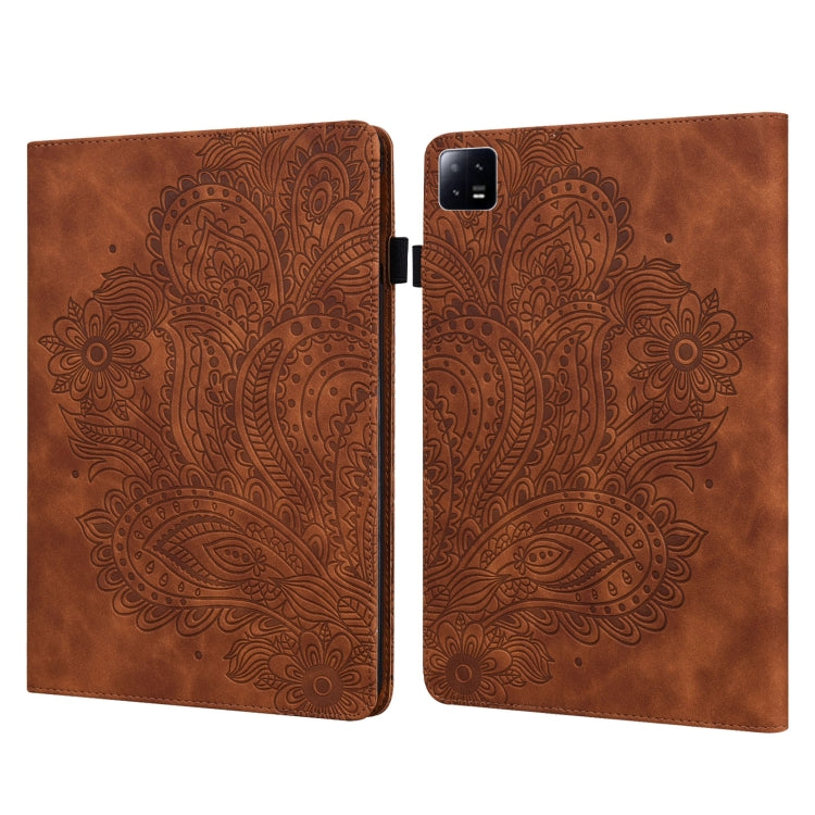 Peacock Embossed Pattern Leather Tablet Case