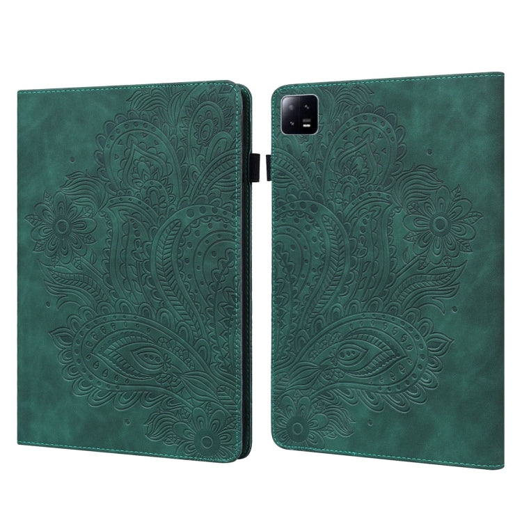 Peacock Embossed Pattern Leather Tablet Case