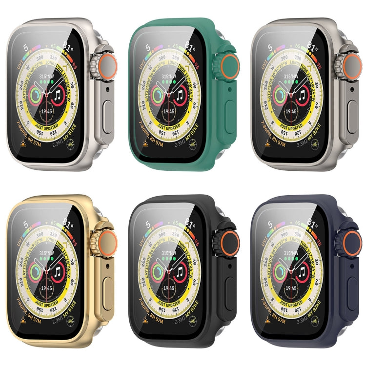 Tempered Film + PC Integrated Watch Protective Case, For Apple Watch Series SE 2 / 6 / SE / 5 / 4 40mm, For Apple Watch Series 9 / 8 / 7 41mm, For Apple Watch Series SE 2 / 6 / SE / 5 / 4 44mm, For Apple Watch Series 9 / 8 / 7 45mm