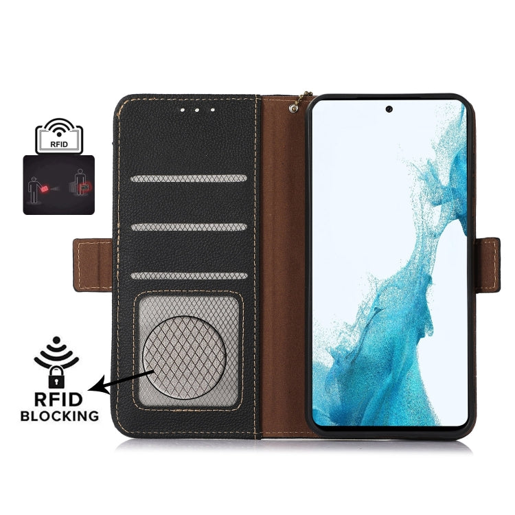Side-Magnetic TJ Genuine Leather RFID Phone Case, For Xiaomi 13 Ultra