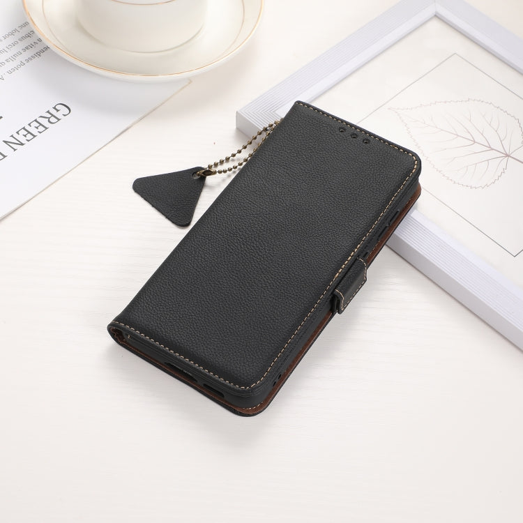 Side-Magnetic TJ Genuine Leather RFID Phone Case, For Xiaomi POCO F6, For Xiaomi POCO F6 Pro, For Xiaomi Redmi Turbo 3, For Xiaomi Redmi A3, For Xiaomi Redmi K70 Pro, For Xiaomi Redmi K70