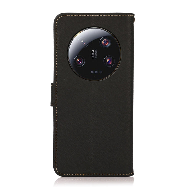 KHAZNEH Custer Texture RFID Genuine Leather Phone Case