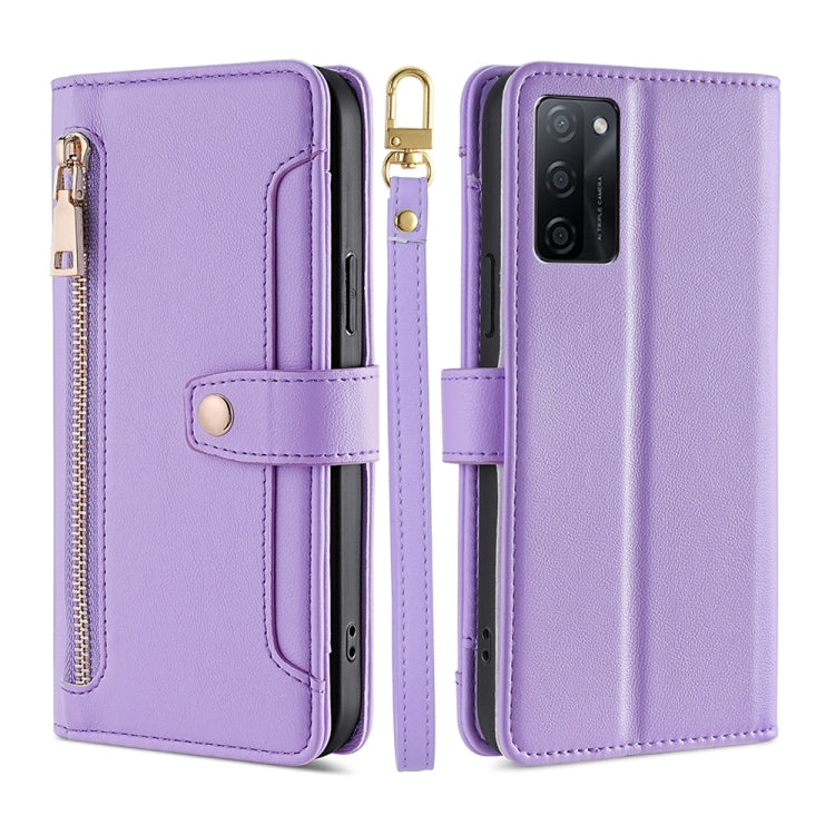 Sheep Texture Cross-body Zipper Wallet Leather Phone Case, Series 1