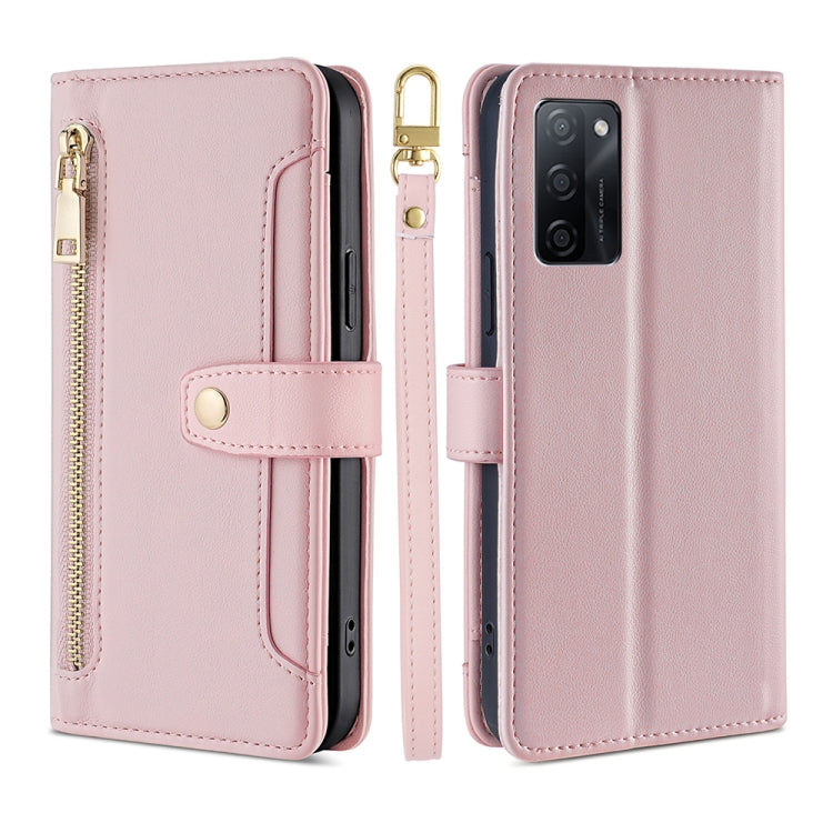 Sheep Texture Cross-body Zipper Wallet Leather Phone Case, Series 1