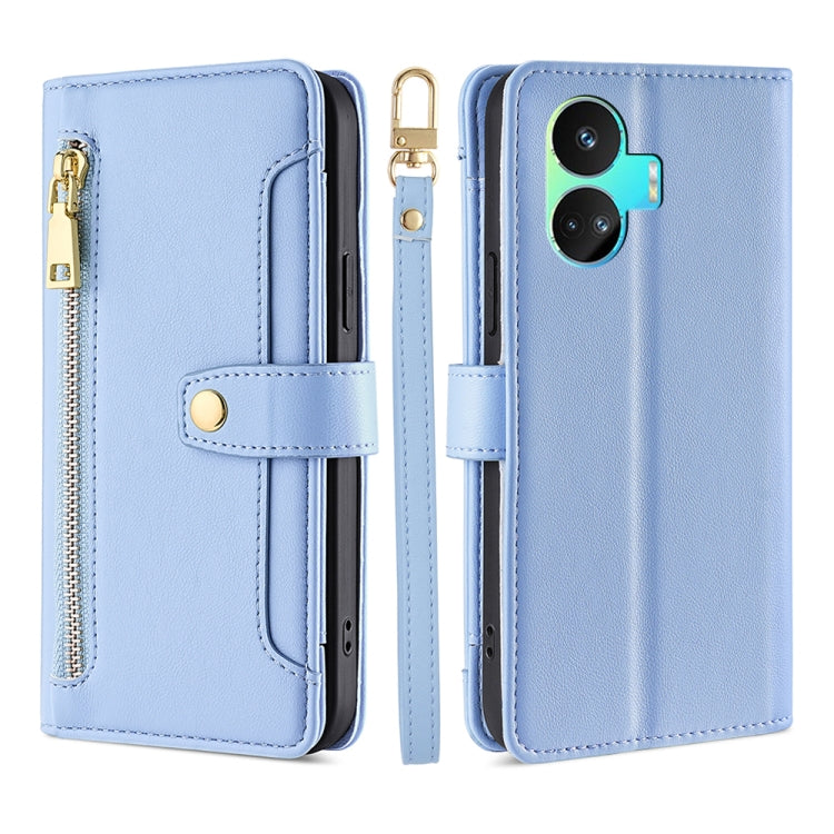 Sheep Texture Cross-body Zipper Wallet Leather Phone Case, Series 1