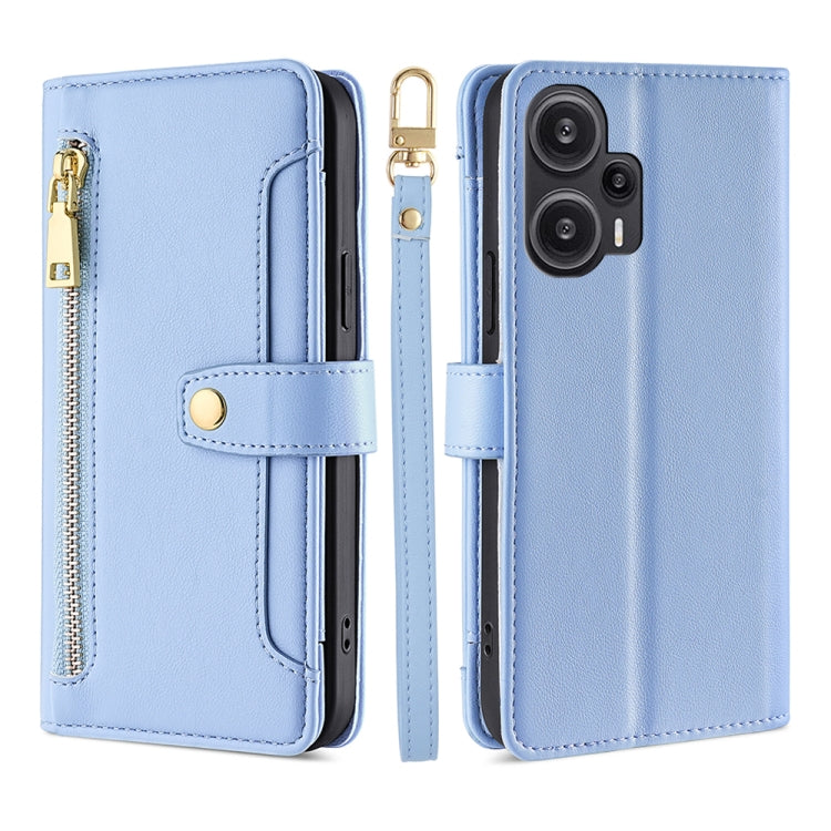 Sheep Texture Cross-body Zipper Wallet Leather Phone Case, Series 1